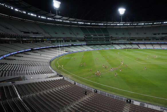 The season got under way at the MCG on Thursday night, but there were not crowds to see it.