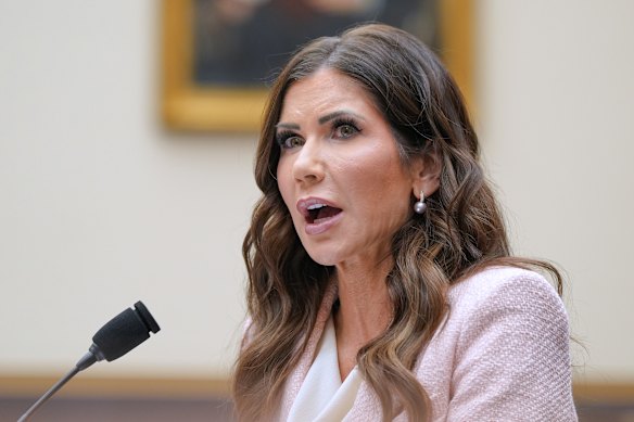 Former Homeland Security secretary Kristi Noem came under scrutiny in Congress this month.