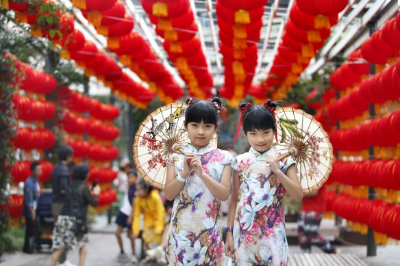 Lunar New Year’s Eve in Haymarket on Saturday.