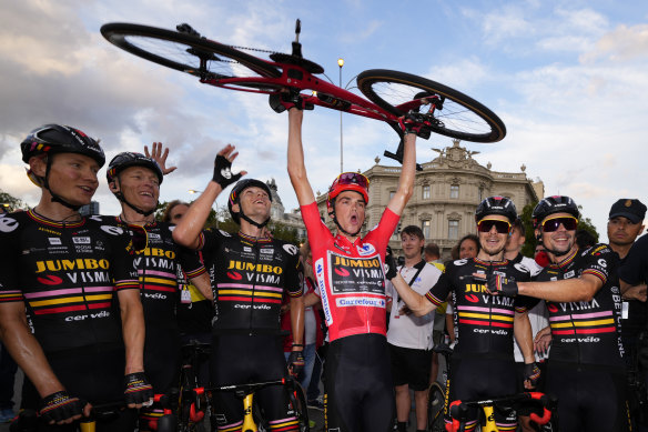 Sepp Kuss after winning the Vuelta.