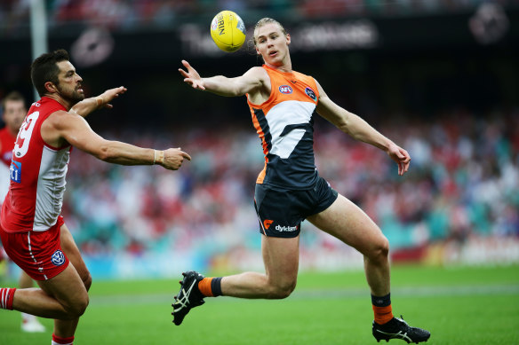 Cam McCarthy in his playing days with the Giants.