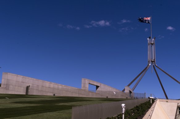 The flag flies at the dizzying height of 81 metres.