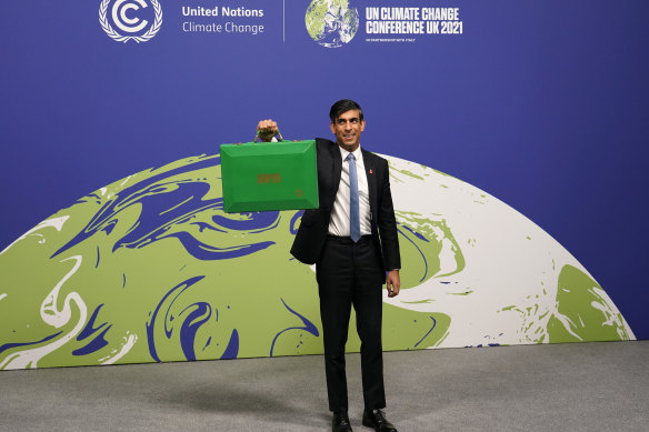 Риши Сунак на COP26 в Глазго в прошлом году, когда он был казначеем.