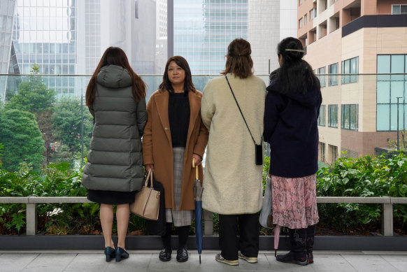 Japanese mothers (from left) Yumi, Komae Suzuki, Kazue and Meiko say their children have been abducted. 