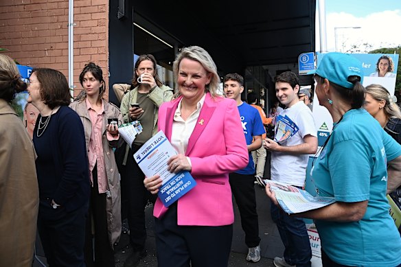 Ro Knox, the Liberal candidate for Wentworth, on election day.