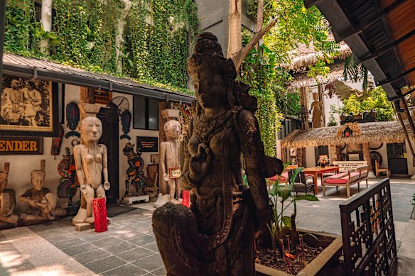 Some of the 1000 antiques on display in House of Tugu, Jakarta’s most unusual hotel stay.
