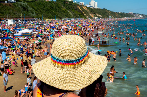 Cowds on Bournemouth beach in June 2020 became a national scandal. 