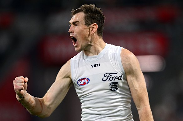 Jeremy Cameron was the beneficiary of some umpiring decisions that Suns’ coach Damien Hardwick questioned post-game. 