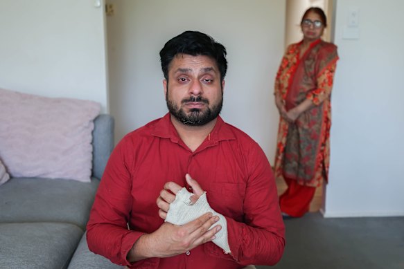 Saurabh Anand was violently attacked by a group of machete-wielding teenagers at a shopping centre last year.