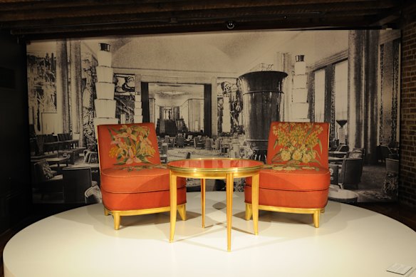 Chairs from the ship’s salon at the South Street Seaport Museum, New York.