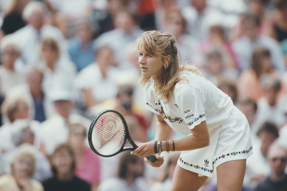 Steffi Graf at Wimbledon in 1989.
