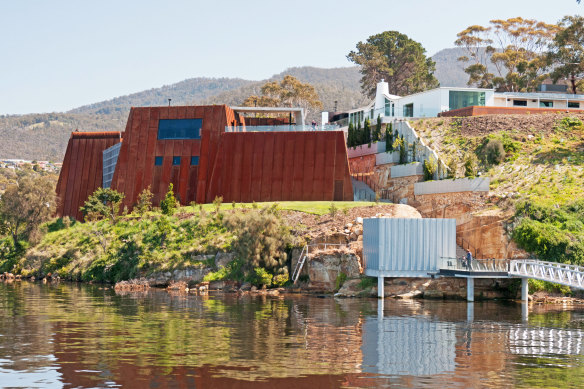 David Walsh’s MONA on the Derwent River, 11 kilometres north of Hobart.