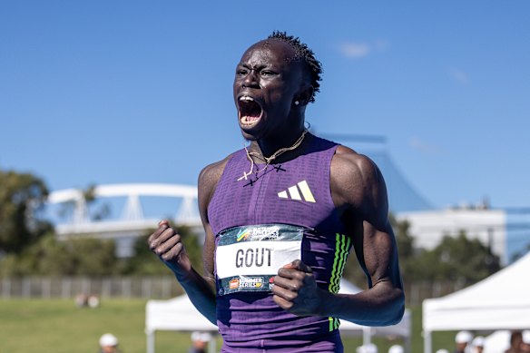 Gout Gout sets a new Australian record for the men’s 200m.