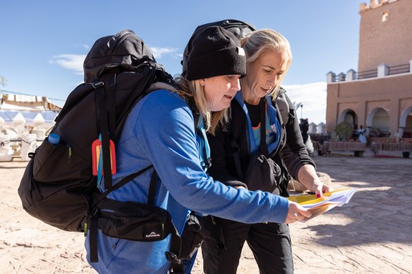 Jodie and Claire compete on The Amazing Race Australia.