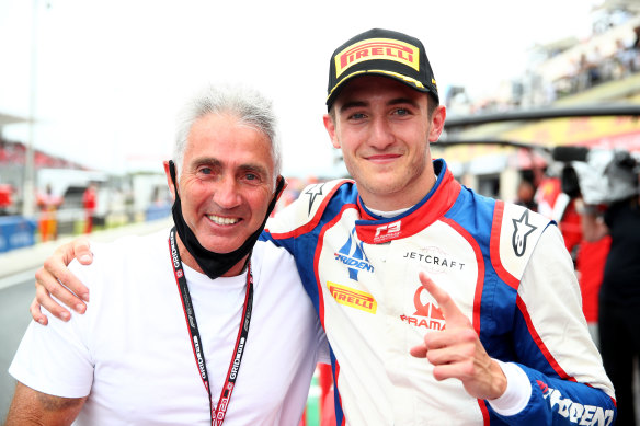 Mick Doohan, a five-time world motorcycle champion, and son Jack.