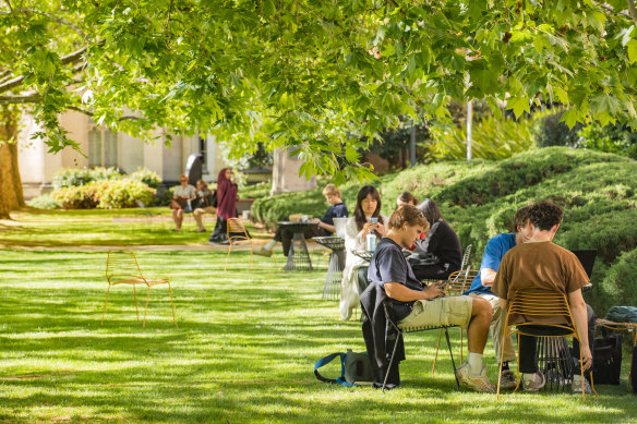 Students at the University of Melbourne.