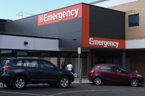 A file photo of the Bankstown Hospital Emergency Room building.