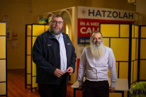 Josh Wonder and Daniel Lowinger say the Gaza conflict has increased calls to the Hatzolah emergency response service.