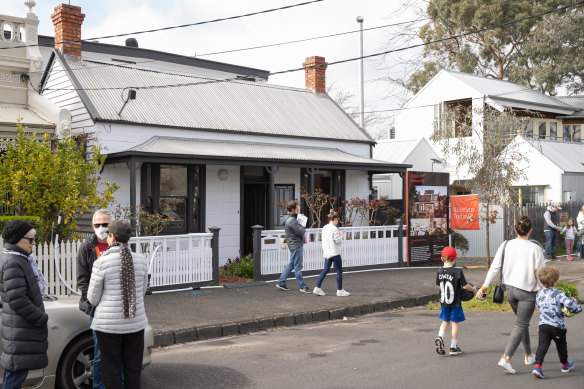 A four-bedroom home in Clifton Hill passed in on a vendor bid of $3 million.