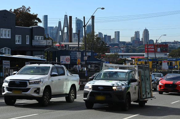 Victoria Road in Rozelle is one of Sydney’s busiest commuter corridors. 