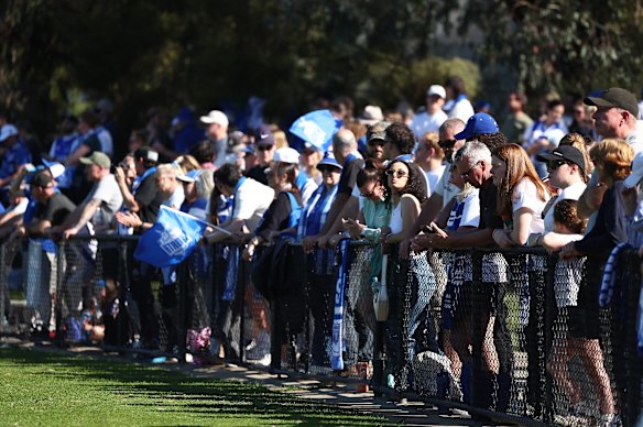 A record crowd showed up at Arden Street Oval to watch North Melbourne play
