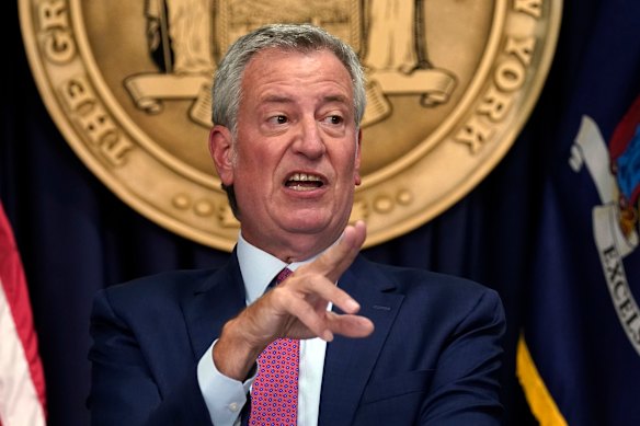 New York Mayor Bill de Blasio.