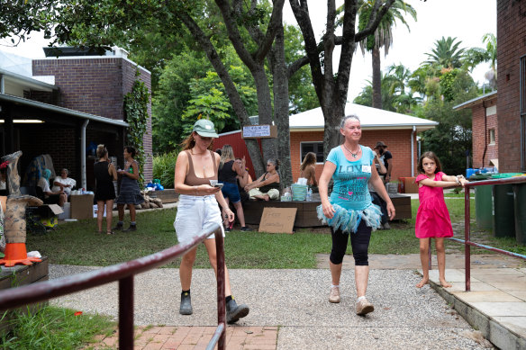 Mullumbimby local volunteers at the community-organised “free healing hub” for flood victims.