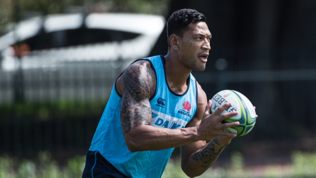 Shift: Israel Folau has been moved to the wing for this weekend's clash against the Rebels in Sydney. 