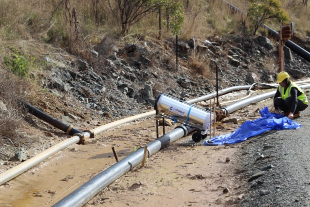 mDetect’s warning system in use at a tailings dam.