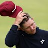 Cameron Smith  on the 18th green during day one of the British Open.