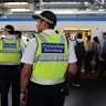 Protective services officers at Southern Cross Station, Victoria’s most dangerous.