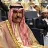 Kuwait’s then-Crown Prince Sheik Nawaf Al-Ahmad Al-Jaber Al-Sabah attends the closing session of the 25th Arab Summit in Bayan Palace in Kuwait City, 2014.