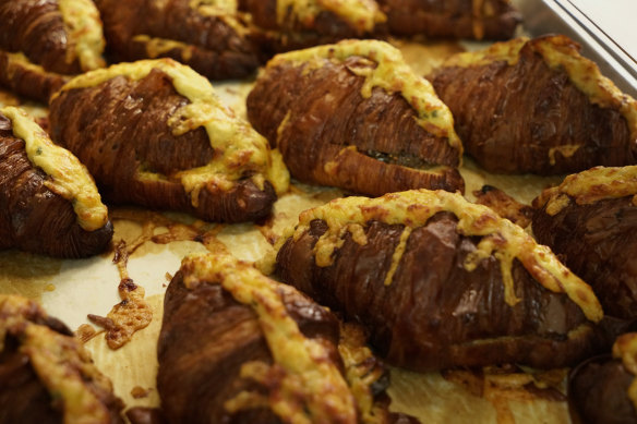 The smoked cheddar and jalapeno twice-baked croissants at Goodwood.
