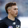 Lance Collard made his debut for the Saints against Geelong at GMHBA Stadium in round one, just months after being drafted.