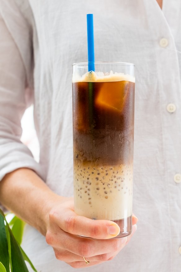 The signature boba coffee.