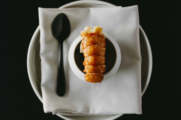 Grilled Manjimup marron with marron chawanmushi. 