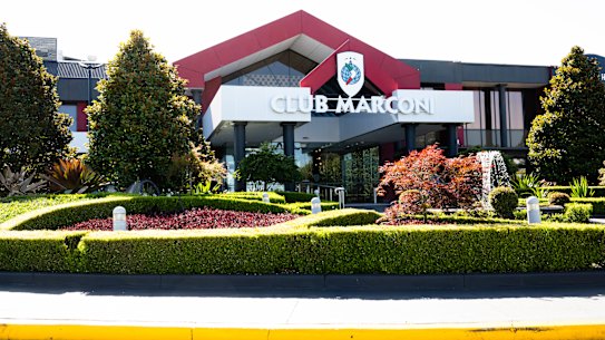 The exterior of Club Marconi.