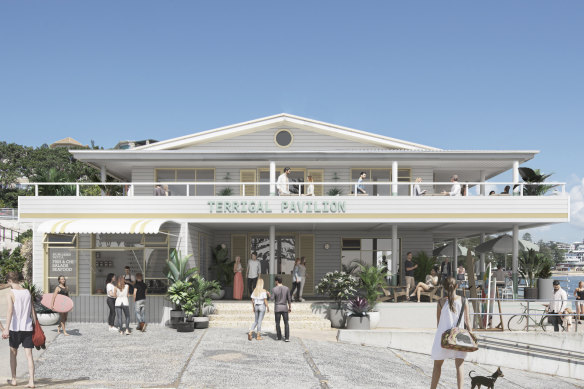 An artist’s impression of the Terrigal Pavilion.