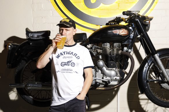 Wayward Brewing Co owner and founder Peter Philip pictured at the Camperdown brewery. 