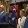 Opposition Leader Peter Dutton in Melbourne on Monday demanding federal Labor introduce racketeering laws.