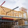 Residential construction in Melbourne.