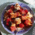 Korean chilli flakes add vibrancy to this cooling watermelon salad.