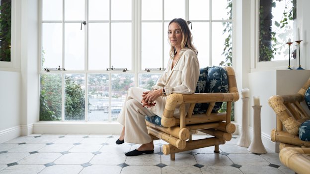 Tamsin Johnson at her Sydney home. “She puts together pieces from different eras in a breathtaking way,” says one client.