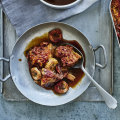 Vietnamese banana bread
pudding with coconut caramel
sauce.