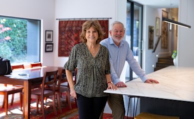 Optimistic renovators Robyn and Ron Adams fixed up their Eaglemont home during the pandemic.