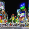 Futuristic Shibuya Crossing in Tokyo.