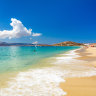 Beautiful coastline on the Greek island of Naxos.