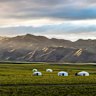 The traditional ger homes of Mongolia.