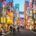 The bright lights of Shinjuku.