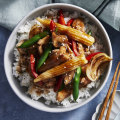 Honey soy chicken stir-fry.